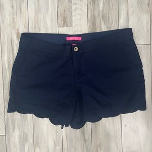 Lily Pulitzer Navy Blue Scallop Shorts